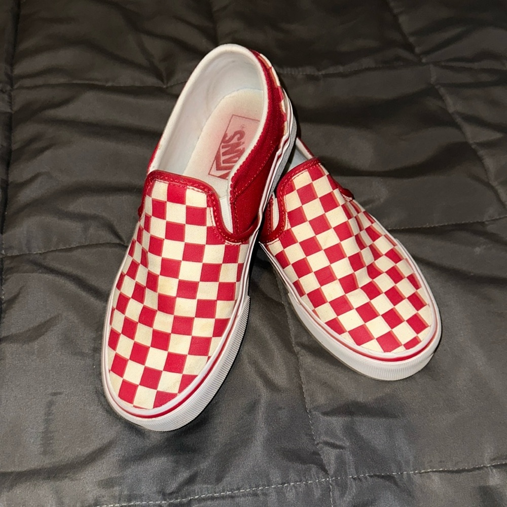 ‼️‼️SOLD‼️‼️ Womens red checkered vans
